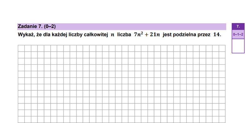 Zadanie 7 – Matura podstawowa matematyka CKE (Maj 2026)