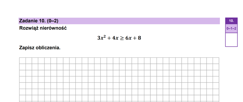 Zadanie 10 – Matura podstawowa matematyka CKE (Maj 2026)